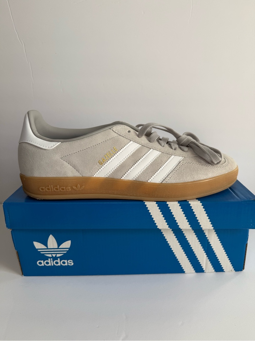 Adidas Gazelle Indoor Sneakers - Men’s 10.5 (fits Women’s 11.5) Gray JQ0176 -New